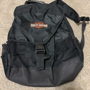 Harley Davidson Black Padded Backpack Helmet Holder & Laptop